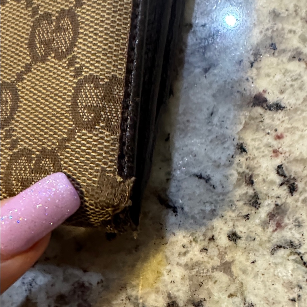 Gucci Brown GG Supreme Canvas Small Wallet with Silver Plate - Picture 6 of 16